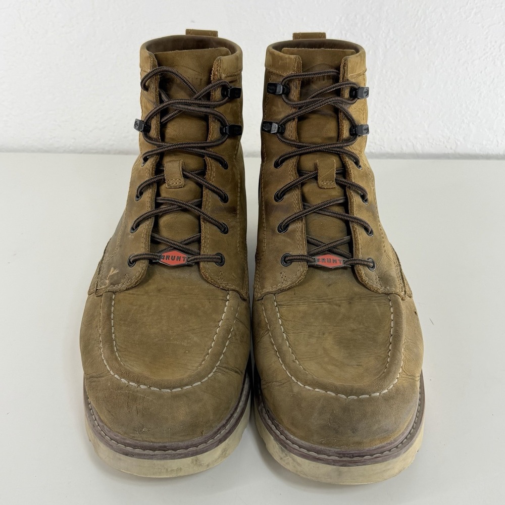 BRUNT Men's Size 13 Marin Unlined Soft Toe WorkBoot Brown Water Slip Oil Resist